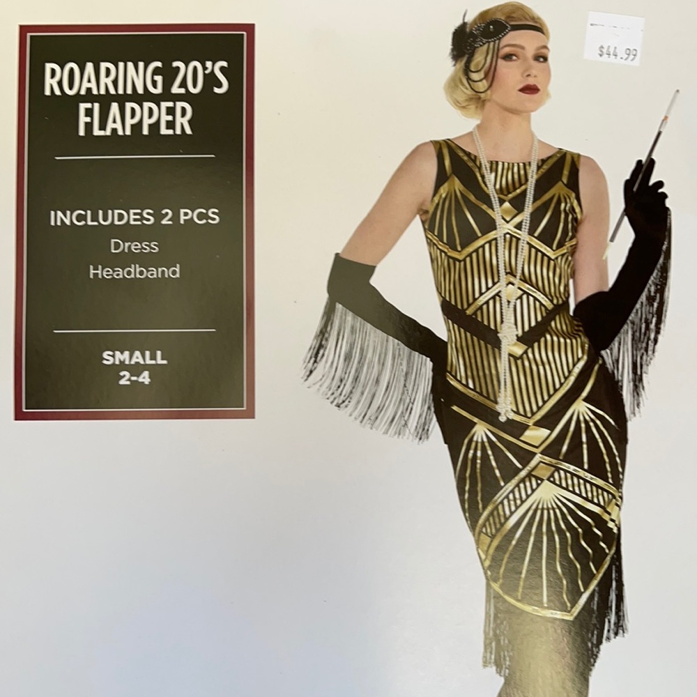 Roaring 20’s Flapper Adult Costume! New!
